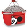Picnic TIME Metro Shopping Basket, Insulated Picnic Basket, Collapsible Market Basket, Utility Tote Cooler Bag(Disney Mickey Mouse – Red)
