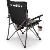 Picnic TIME NCAA Big Bear XXL Camp Chair with Cooler, Heavy Duty Beach Chair, 500 lb Capacity Camping Chair with Carry Bag, (Black)(Arkansas Razorbacks)