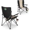 Picnic TIME NCAA Big Bear XXL Camp Chair with Cooler, Heavy Duty Beach Chair, 500 lb Capacity Camping Chair with Carry Bag, (Black)(Colorado State Rams)