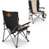 Picnic TIME NCAA Big Bear XXL Camp Chair with Cooler, Heavy Duty Beach Chair, 500 lb Capacity Camping Chair with Carry Bag, (Black)(Iowa State Cyclones)