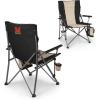 Picnic TIME NCAA Big Bear XXL Camp Chair with Cooler, Heavy Duty Beach Chair, 500 lb Capacity Camping Chair with Carry Bag, (Black)(Maryland Terrapins)