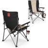 Picnic TIME NCAA Big Bear XXL Camp Chair with Cooler, Heavy Duty Beach Chair, 500 lb Capacity Camping Chair with Carry Bag, (Black)(Syracuse Orange)