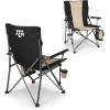 Picnic TIME NCAA Big Bear XXL Camp Chair with Cooler, Heavy Duty Beach Chair, 500 lb Capacity Camping Chair with Carry Bag, (Black)(Texas A&M Aggies)