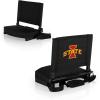 Picnic TIME NCAA Georgia Bulldogs Gridiron Stadium Seat, Lightweight, Portable Folding Chair for Bleachers and Benches, (Black)(Iowa State Cyclones)