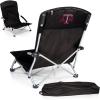 Picnic TIME NCAA Tranquility Beach Chair with Carry Bag – Low Beach Chair for Adults – Low Lawn Chair(Black)