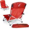 Picnic TIME NCAA Tranquility Beach Chair with Carry Bag – Low Beach Chair for Adults – Low Lawn Chair(Red)