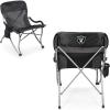 Picnic TIME NFL PT-XL Heavy Duty Camping Chair, XL Beach Chair, 400 lb Capacity Camp Chair(Las Vegas Raiders)