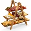 TOSCANA – A Picnic Time Brand 3 Tiered Serving Tray, Charcuterie Boards, Wood Serving Platters, (Acacia Wood)