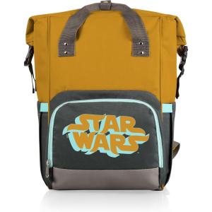 Disney Mickey Mouse Roll-Top Cooler Backpack, Hiking Backpack, Soft Cooler Bag (Heathered Gray)(Star Wars – Mustard Yellow  Gray  Blue)