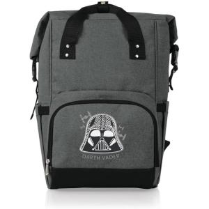 Disney Mickey Mouse Roll-Top Cooler Backpack, Hiking Backpack, Soft Cooler Bag (Heathered Gray)(Star Wars Darth Vader – Heathered Gray)