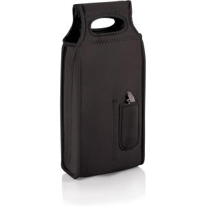 LEGACY – a Picnic Time Brand Samba 2-Bottle Neoprene Wine Tote, Black