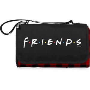 PICNIC TIME 820-00-406-014-17 Warner Bros Blanket Tote Outdoor Picnic Blanket, Beach Blanket, Camping Blanket 13 x 9 x 4 Warner Bro Friends – Red & Black Buffalo Plaid Pattern(Warner Bro Friends – Red & Black Buffalo Plaid Pattern)