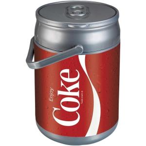 PICNIC TIME Coca-Cola Enjoy Coke Can Cooler, 9 Quarts Hard Cooler, 10 Can Capacity Small Cooler, (Silver)