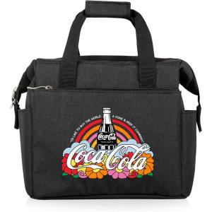 PICNIC TIME Coca-Cola Unity Buy The World A Coke On The Go Lunch Bag, Soft Cooler Lunch Box, Insulated Lunch Bag, (Black)(Coca-Cola Floral – Black)