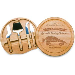PICNIC TIME DC Comics Batman Bat Signal Circo Cheese Board & Knife Set, Charcuterie Board Gift with 4 Stainless Steel Tools, Wooden Cutting Board for Cheese, Meat & Crackers, Housewarming (Parawood)(Warner Bro Christmas Vacation – Parawood)