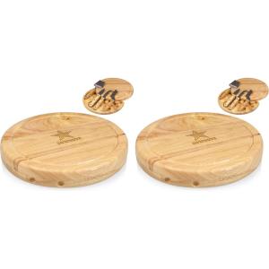 PICNIC TIME Dallas Cowboys Circo Cheese Board & Tool Set, Natural Wood(One Size (Pack of 2))