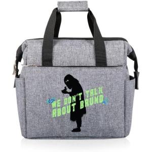PICNIC TIME Disney Lilo & Stitch Drool On The Go Lunch Bag, Soft Cooler Lunch Box, Insulated Lunch Bag, (Black)(Disney Encanto Bruno – Heathered Gray)