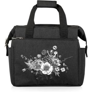 PICNIC TIME Disney Lilo & Stitch Drool On The Go Lunch Bag, Soft Cooler Lunch Box, Insulated Lunch Bag, (Black)(Disney Nightmare Before Christmas Jack & Sally – Black)