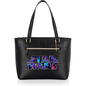 PICNIC TIME Disney Lilo & Stitch Uptown Cooler Tote Bag, Insulated Lunch Bag, Stylish Beach Bag Soft Cooler, (Black)(Star Wars Logo Darth Vader – Black)