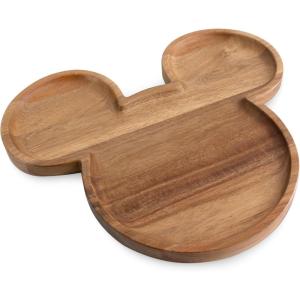 PICNIC TIME Disney Mickey Mouse 16″ Acacia Serving Board with Groove, (Acacia Wood)