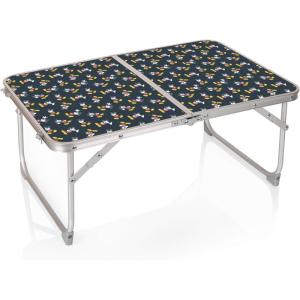 PICNIC TIME Disney Mickey Mouse Concert Mini Portable Table, Small Folding Table, Mini Picnic Table, (Charcoal Wood Grain)(Disney Mickey Mouse – Charcoal Wood Grain)