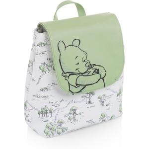 PICNIC TIME Disney Mickey Mouse Downtown Mini Cooler Backpack, Insulated Lunch Bag, Stylish Beach Bag Soft Cooler, (Black)(Disney Winnie the Pooh – White & Light Green)
