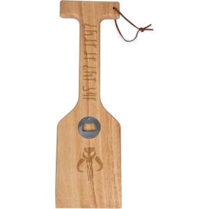PICNIC TIME Disney Mickey Mouse Hardwood BBQ Grill Scraper with Bottle Opener, Wood Barbecue Cleaner, BBQ Cleaning Tool for Multi Types Grill Grates, (Parawood)(Star Wars Mandalorian Mythosaur Skull – Parawood)