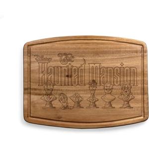 PICNIC TIME Disney Mickey Mouse Pumpkin Face Ovale Acacia Cutting Board, Serving Board, Charcuterie Board, (Acacia Wood)(Disney Haunted Mansion – Acacia Wood)