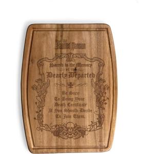 PICNIC TIME Disney Mickey Mouse Pumpkin Face Ovale Acacia Cutting Board, Serving Board, Charcuterie Board, (Acacia Wood)(Disney Haunted Mansion Dearly Departed – Acacia Wood)