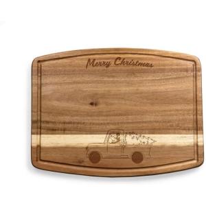 PICNIC TIME Disney Mickey Mouse Pumpkin Face Ovale Acacia Cutting Board, Serving Board, Charcuterie Board, (Acacia Wood)(Disney Mickey Mouse Merry Christmas – Acacia Wood)
