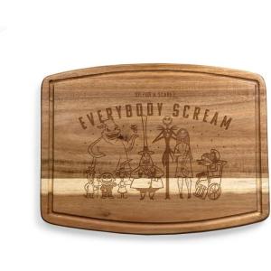 PICNIC TIME Disney Mickey Mouse Pumpkin Face Ovale Acacia Cutting Board, Serving Board, Charcuterie Board, (Acacia Wood)(Disney Nightmare Before Christmas – Acacia Wood)