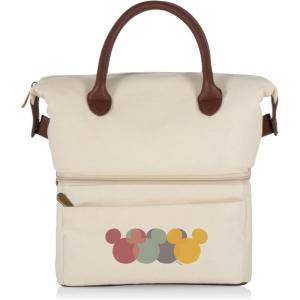PICNIC TIME Disney Mickey Mouse Urban Lunch Bag, Cooler Lunch Tote, Insulated Lunch Bag, (Beige with Brown Accents)(Disney Mickey – Beige with Brown Accents)