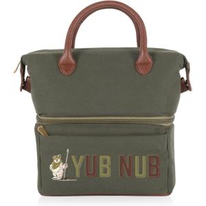 PICNIC TIME Disney Mickey Mouse Urban Lunch Bag, Cooler Lunch Tote, Insulated Lunch Bag, (Beige with Brown Accents)(Star Wars Ewoks – Green)