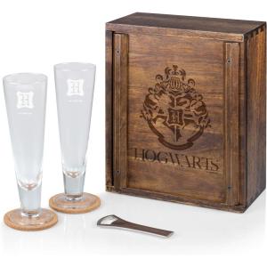 PICNIC TIME Disney Mickey Mouse & Minnie Mouse Drinking Glasses Gift Set, Mickey Mouse and Minnie Gifts, (Acacia Wood)(Harry Potter Hogwarts – Acacia Wood)