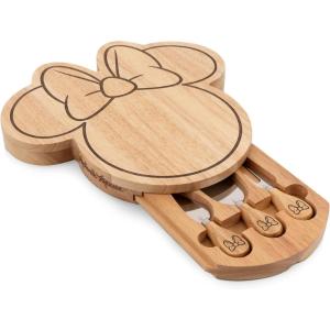 PICNIC TIME Disney Minnie Mouse Head Shaped Cheese Board with Tools, (Parawood)