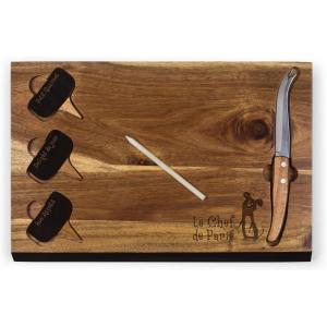 PICNIC TIME Disney Pixar Ratatouille Delio Cheese Board and Knife Set, Charcuterie Board Set, Acacia Wood Cutting Board with Cheese Knife and Markers, (Acacia Wood)(Disney Pixar Ratatouille – Acacia Wood)