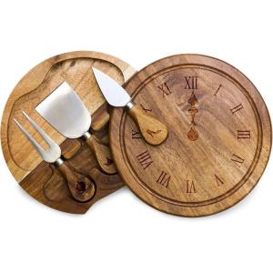 PICNIC TIME Disney Ratatouille Acacia Brie Cheese Board & Knife Set, Charcuterie Board with Swivel Tool Drawer, Premium Wood Cutting Board, Perfect Disney Gift for Entertaining (Acacia Wood)(Disney Princess Cinderella – Acacia Wood)