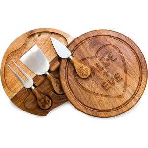 PICNIC TIME Disney Ratatouille Acacia Brie Cheese Board & Knife Set, Charcuterie Board with Swivel Tool Drawer, Premium Wood Cutting Board, Perfect Disney Gift for Entertaining (Acacia Wood)(Disney Pixar Wall-E – Acacia Wood)