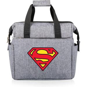 PICNIC TIME Harry Potter Gryffindor On The Go Lunch Cooler, Soft Cooler Lunch Box, Insulated Lunch Bag, (Black with Red Accents)(DC Comics Superman – Heathered Gray)