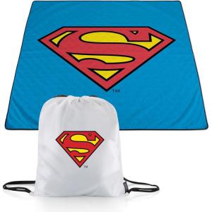 PICNIC TIME Harry Potter Slytherin Impresa Picnic Blanket, Lightweight Beach Blanket, Machine Washable, (Black)(DC Superman – Black)