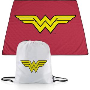 PICNIC TIME Harry Potter Slytherin Impresa Picnic Blanket, Lightweight Beach Blanket, Machine Washable, (Black)(DC Wonder Woman – Black)