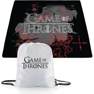 PICNIC TIME Harry Potter Slytherin Impresa Picnic Blanket, Lightweight Beach Blanket, Machine Washable, (Black)(Game of Thrones – Black & White)