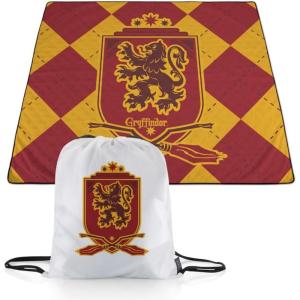 PICNIC TIME Harry Potter Slytherin Impresa Picnic Blanket, Lightweight Beach Blanket, Machine Washable, (Black)(Harry Potter Gryffindor – Red and Gold)