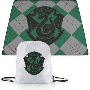 PICNIC TIME Harry Potter Slytherin Impresa Picnic Blanket, Lightweight Beach Blanket, Machine Washable, (Black)(Harry Potter Slytherin – Black)