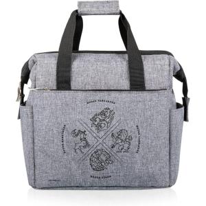 PICNIC TIME Harry Potter Slytherin On The Go Lunch Cooler, Soft Cooler Lunch Box, Insulated Lunch Bag, (Black with Green Accents)(Warner Bro Game of Thrones 4 Houses – Heathered Gray)