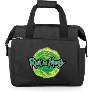 PICNIC TIME Harry Potter Slytherin On The Go Lunch Cooler, Soft Cooler Lunch Box, Insulated Lunch Bag, (Black with Green Accents)(Warner Bro Rick and Morty – Black)