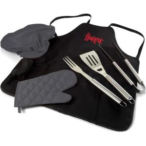 PICNIC TIME NCAA BBQ Apron Tote Pro Grill Set(Nebraska Cornhuskers)