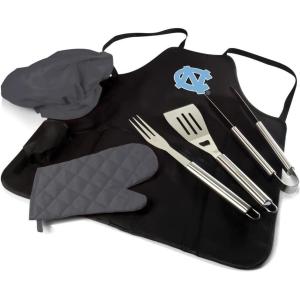 PICNIC TIME NCAA BBQ Apron Tote Pro Grill Set(North Carolina Tar Heels)