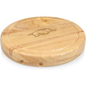 PICNIC TIME NCAA Circo Cheese Board and Knife Set – Charcuterie Board Set – Wood Cutting Board(Arkansas Razorbacks)
