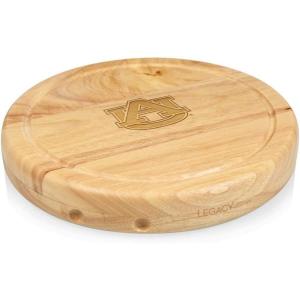 PICNIC TIME NCAA Circo Cheese Board and Knife Set – Charcuterie Board Set – Wood Cutting Board(Auburn Tigers)